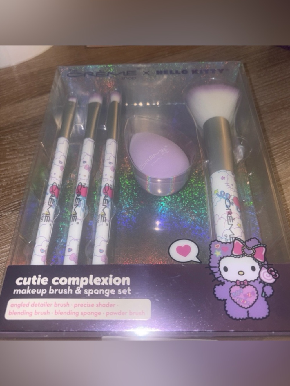 The Crème Shop x Sanrio Hello Kitty Cutie Complexion Makeup Brush & Sponge Set
